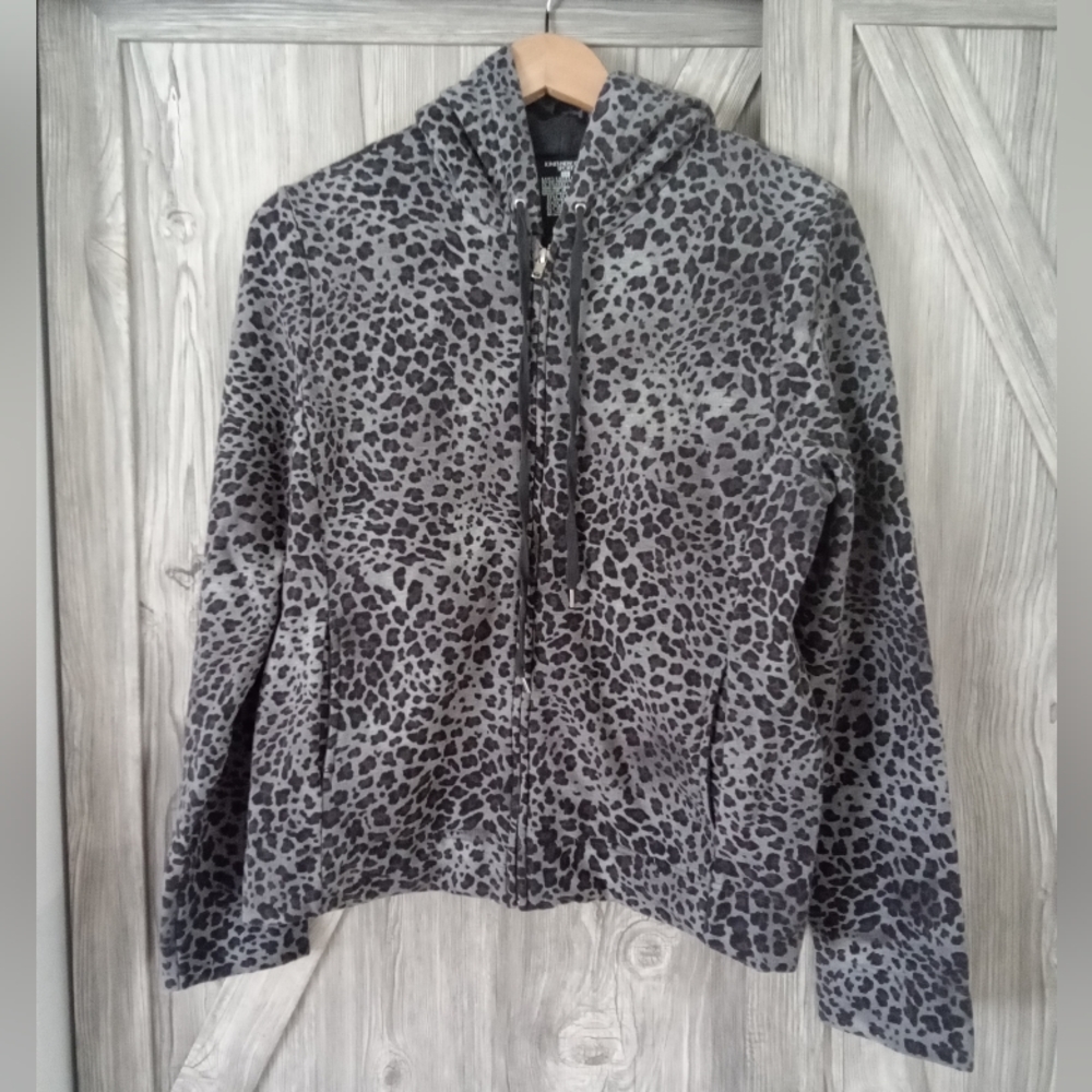Jones New York Animal Print Hoodie  L